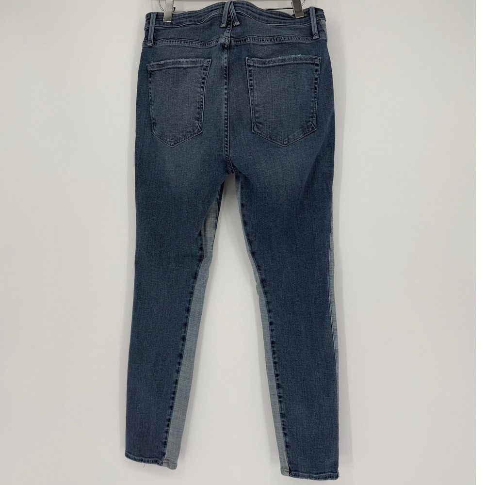Good American Good Waist Skinny Jeans Blue Tuxedo Stripe GWCP103C Size 10/30 - Picture 8 of 13